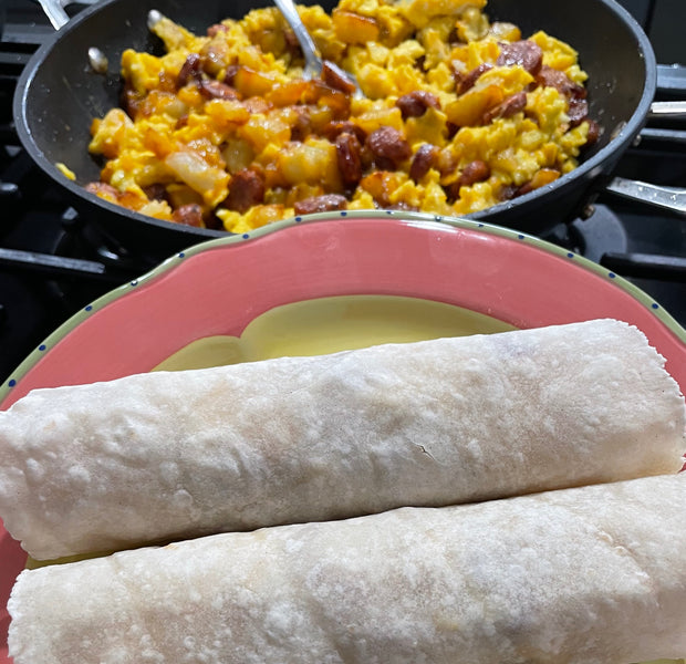 Green Chili Breakfast Burritos