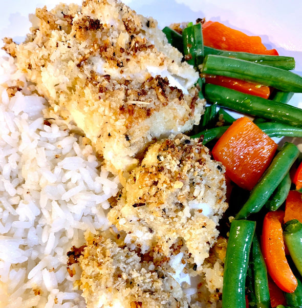 Lemon Parmesan Halibut
