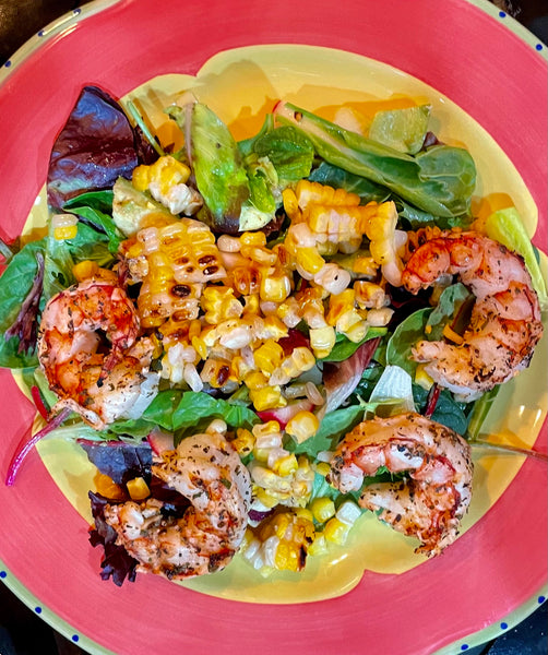 Persian Lime Grilled Shrimp Salad
